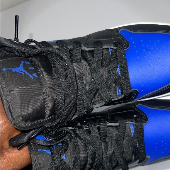Nike Air Jordan 1 Mid - Black/Royal Blue 6.5Y - Picture 13 of 14
